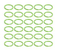 sourcing map 30Pcs Split Keychain Rings, 30mm Round Flat Key Holder, Split Side Push Keyring for Keys Organization, Car Lanyards Keys Attachment, Green