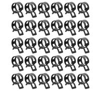 sourcing map 30pcs Spring Band Type Hose Clamps 12mm Fuel Line Hose Spring Clip Silicone Vacuum Hose Pipe Clamp Low Pressure Tube Clip Fastener, Black