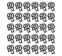 sourcing map 30pcs Spring Band Type Hose Clamps 14mm Fuel Line Hose Spring Clip Silicone Vacuum Hose Pipe Clamp Low Pressure Tube Clip Fastener, Black