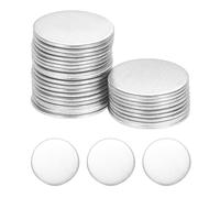 sourcing map 30Pcs Stainless Steel Disc Blank Stamping Tag Engraved Stainless Steel Round Charm Pendant 1mm(T) 19mm/0.75" for Pendant Bracelet Necklace Jewelry Making Earring