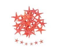 sourcing map 30Pcs Starfish for Craft, 0.4"-0.8" Small Natural Starfish Sea Star Crafting Seashells Bulk for Wedding Beach Theme Party Decorations Home Vase DIY Crafts Decor, Red