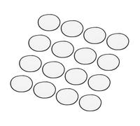 sourcing map 30pcs Sublimation Patch Blank, 7.5cm/2.95 Inch Fabric Iron-on Blank Heat Transfer Repair Patch for DIY Crafts Caps Clothes, White with Black Border