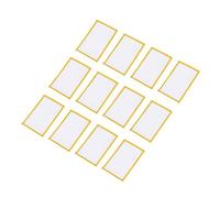 sourcing map 30pcs Sublimation Patch Blank, 8x5cm/3.15x1.97 inch Fabric Iron-on Blank Heat Transfer Repair Patch for DIY Crafts Caps Clothes, White with Yellow Border