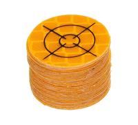 sourcing map 30pcs Survey Reflector Sheets 20mm x 20mm Self-Adhesive Surveying Target Mark Sticker Total Station Round Reflective Sheet Tape for Ship Inspection Tunnel Measure, Yellow