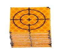 sourcing map 30pcs Survey Reflector Sheets 30mm x 30mm Self-Adhesive Surveying Target Mark Sticker Total Station Reflective Sheet Tape for Ship Inspection Tunnel Measure, Yellow
