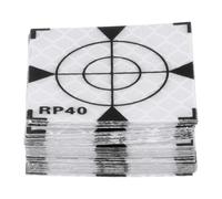 sourcing map 30pcs Survey Reflector Sheets 40x40mm Self-adhesive Reflective Tape Survey Target Mark for Total Stations, Silver Tone