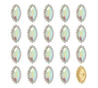 sourcing map 30pcs Tear Drop Rhinestone Embellishments, 7x15mm Crystal Rhinestone Charm, Metal Flatback Accessories Stick on Gems for DIY Jewelry Making Clothes and Wedding Crafts, Purple