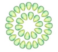sourcing map 30Pcs Teardrop Rhinestones 10 x 14 mm Resin Pointed Back Rhinestone Beads Gems for Jewelry Making Costume Crystal Embellishments Crafts, Green,Yellow