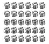 sourcing map 30Pcs Threaded Insert, Stainless Steel M4-0.7 Female to M10-1.5 Male Repair Nut 8mm Long Thread Adapters Sleeve Reducing Nut Thread Repair Screw for Hardwoods Softwoods