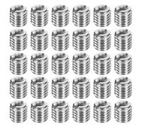sourcing map 30Pcs Threaded Insert, Stainless Steel M4-0.7 Female to M8-1.25 Male Repair Nut 8mm Long Thread Adapters Sleeve Reducing Nut Thread Repair Screw for Hardwoods Softwoods