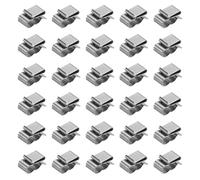 sourcing map 30pcs Trailer Frame Wire Clips 20.5mm Length Solar Panel Wire Clip Stainless Steel Trailer Wiring Clips Double Wire Cable Clamps for Boat Trailer Fishing Boat Cable Organization
