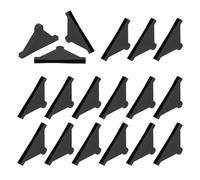 sourcing map 30Pcs Triangle Glass Corner Protector, 0.2 x 2 Inch Plastic Glass Table Corner Protector Transport Corner Guard for Glass, Ceramics, Wood, and Steel(Rounded Corner, Black)