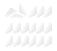sourcing map 30Pcs Triangle Glass Corner Protector, 0.47 x 2 Inch Plastic Glass Table Corner Protector Transport Corner Guard for Glass, Ceramics, Wood, and Steel(Right Angle, Clear)