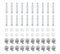 sourcing map 30Set 15x14mm Furniture Cam Lock Fitting with 5.8x35mm Dowel Fasteners, 3-in-1 Metal Furniture Board Connecting Screws Bolts Assortment Kit for Cabinets Chairs Drawer