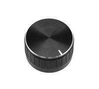 sourcing map 30x17mm Aluminium Alloy Potentiometer Volume Control Rotary Knob Knurled Shaft Hole Black,for 6mm Diameter Shaft Guitar Volume Knob.