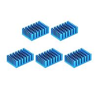 sourcing map 30x20x10mm Black Thermal Self Adhesive Aluminum Heatsink Electronic Radiators 5 Pcs