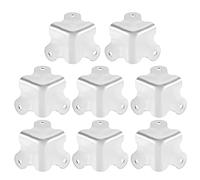 sourcing map 30x30x30mm Metal Box Corner Protectors Box Edge Guard Chrome Plating 8pcs