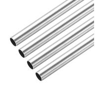 sourcing map 316L Stainless Steel Capillary Tube, OD 6mmx0.5mm Wall Thickness 305mm L Seamless Straight Stainless Pipe Metal Tubing for Construction/Industry Machinery/Crafting,Pack of 4