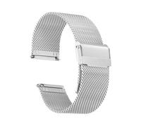 sourcing map 316L Stainless Steel Mesh Watch Band | Quick Release Adjustable Metal Watch Strap for Men Women