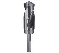 sourcing map 31mm Drill Bit 1/2" Reduced Shank 3-Flat 4241 High Speed Steel Nitriding Black 118° for Soft Materials Wood Plastic Iron Copper Aluminum