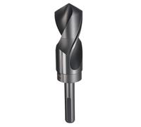 sourcing map 32.5mm Drill Bit 1/2" Reduced Shank 3-Flat 4241 High Speed Steel Nitriding Black 118° Standard Point for Plastic Wood Copper Aluminum Iron Medium Soft Metal