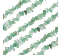 sourcing map 32 Inches 3-5mm Natural Green Aventurine Gemstone Strand Chips Free Form Tumbled Loose Gemstone Beads Irregular Drilled Stone Bead for Jewelry Making Craft Supplies (Emerald Green)