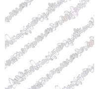 sourcing map 32 Inches 3-5mm Natural Rock Crystal Gemstone Strand Chips Free Form Tumbled Loose Gemstone Beads Irregular Drilled Stone Bead for Jewelry Making Craft Supplies (Transparent)