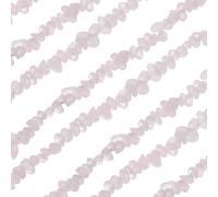 sourcing map 32 Inches 3-5mm Natural Rose Quartz Gemstone Strand Chips Free Form Tumbled Loose Gemstone Beads Irregular Drilled Stone Bead for Jewelry Making Craft Supplies (Pink)