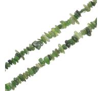 sourcing map 32 Inches 5-8mm Natural Chip Gemstone Strand Chips Free Form Tumbled Loose Gemstone Beads Irregular Drilled Stone Bead for Jewelry Making Craft Supplies (Green)