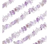 sourcing map 32 Inches 5-8mm Natural Citrine Gemstone Strand Chips Free Form Tumbled Loose Gemstone Beads Irregular Drilled Stone Bead for Jewelry Making Craft Supplies (Purple Yellow)