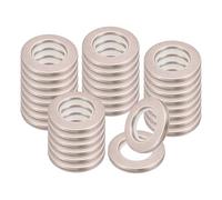 sourcing map 32 Pcs Curtain Grommets 1-5/7" ID Pattern Style Curtain Eyelet Rings Round Plastic Ring Nanoscale Low Noise Roman Curtain Rings for Shower Window Curtain, Living Room (Rose Gold)