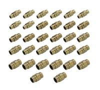 sourcing map 32 Pcs Magnetic Clasps, 3,5,6,8mm /0.12,0.2,0.24,0.31 Inch Leather Cord End Caps Magnetic Bracelet Clasps and Closures for Jewelry Making DIY Bracelet Closures, Bronze