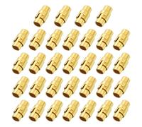 sourcing map 32 Pcs Magnetic Clasps, 5mm /0.2 Inch Leather Cord End Caps Magnetic Bracelet Clasps and Closures for Jewelry Making DIY Bracelet Closures, Gold