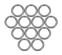 sourcing map 32 Pcs O Ring Buckle 10mm/0.4" ID 2mm Thickness Zinc Alloy Opening O-Rings Clasp Clips for Crafts Keyrings Bags Straps Belts DIY Accessories, Gun Black