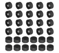 sourcing map 32 Pcs Phenolic Resin Cover, 20mm Poly Seal Screw Caps Plastic Replacement Bottle Caps Thread Plastic Lids for Chemicals Food Cosmetics Bottles, Black