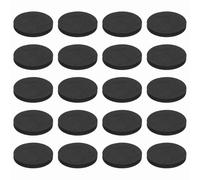 sourcing map 32 Pcs Single Sided Speaker Isolation Feet Pads, 40mmx5mm Non Slip Foam Shock Absorption Base Pad Amplifier Stand Feet Mat for Speaker HiFi Home Theater Sound System, Black