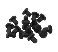 sourcing map 32 Pieces Black Rubber Stopper, 4.8mm Plug Holes for 4.5mm/0.18" Hole