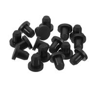 sourcing map 32 Pieces Black Rubber Stopper, 6.3mm Plug Holes for 6mm/0.24" Hole