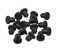 sourcing map 32 Pieces Black Rubber Stopper, 6.5mm Plug Holes for 6-6.3mm/0.24-0.25" Hole