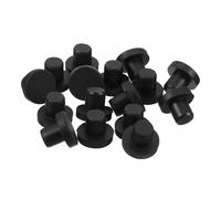 sourcing map 32 Pieces Black Rubber Stopper, 9mm Plug Holes for 8.5-8.8mm/0.33-0.12" Hole