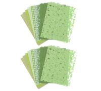 sourcing map 32 Sheets Textured Scrapbook Paper, Mixed Special Paper Mesh Fabric Assorted Set for Scrapbooking Junk Journal Card DIY Materials Collage Card Embellishments Supplies, Green