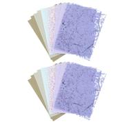 sourcing map 32 Sheets Textured Scrapbook Paper, Mixed Special Paper Mesh Fabric Assorted Set for Scrapbooking Junk Journal Card DIY Materials Collage Card Embellishment Supplies, Purple/Yellow