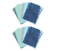 sourcing map 32 Sheets Textured Scrapbook Paper, Mixed Special Paper Mesh Fabric Assorted Set for Scrapbooking Junk Journal Card DIY Materials Collage Card Embellishments Supplies, Blue