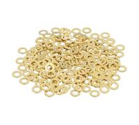 sourcing map 320 Pack Brass Flat Washer, M2 Copper Washers Crush Washer Kit Assortment, 2.5mm ID, 5mm OD, 0.4mm Thick for Bolts Screws Machinery Repair, Outdoor Construction