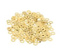 sourcing map 320 Pack Brass Flat Washer, M2 Copper Washers Crush Washer Kit Assortment, 2.5mm ID, 6mm OD, 0.5mm Thick for Bolts Screws Machinery Repair, Outdoor Construction
