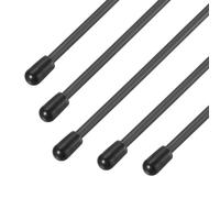 sourcing map 320mm Plastic Protection Antenna Tube, RC Antenna Tube with Caps for RC Car Boat Drone Receiver(Black, 5 Pcs)