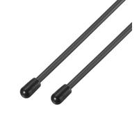 sourcing map 320mm Plastic Protection Antenna Tube, RC Antenna Tube with Caps for RC Car Boat Drone Receiver(Black, 2 Pcs)