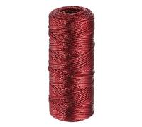 sourcing map 328 Feet/109 Yards Metallic Cord Red Twine 1.5mm Thread String for Crafts Gift Wrapping Christmas Decoration Hanging Tag