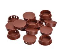 sourcing map 32mm/1.26" Plastic Hole Plugs, 16Pcs Flush Type Panel Round Snap in Fastener Knockout Locking Plugs for Furniture Insert End Caps Panels, Red