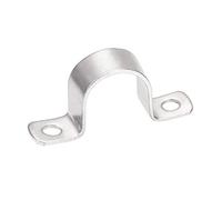 sourcing map 32mm(1.3") Rigid Pipe Strap, 2 Holes Tube Straps 304 Stainless Steel Tension Tube Clamp 4pcs